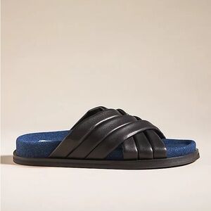 Anthropologie Caverley Josie Leather Slide Sandals NIB